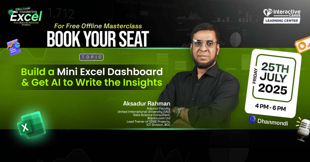 Free Offline Masterclass on Build a Mini Excel Dashboard and Get AI to Write the Insights