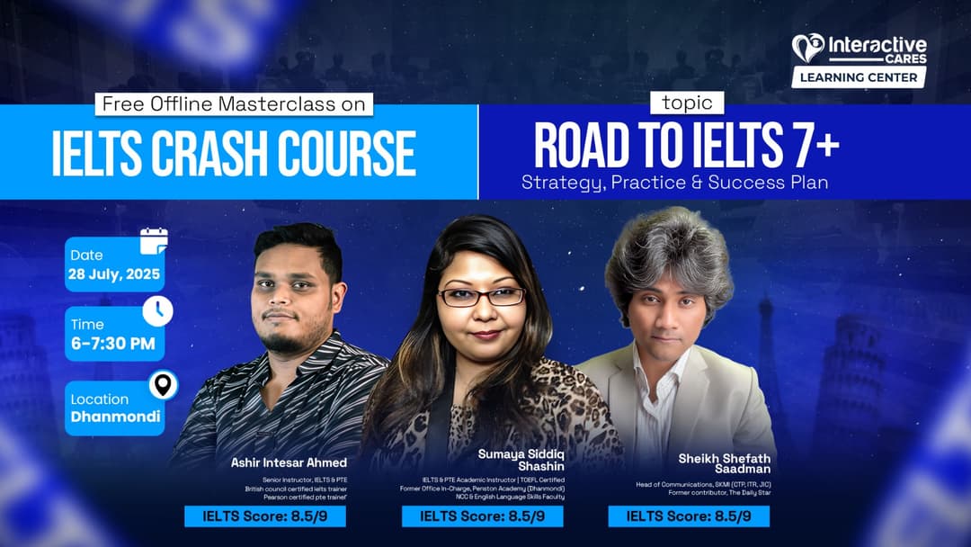 Free Offline Masterclass on Road to IELTS 7+: Strategy, Practice & Success Plan