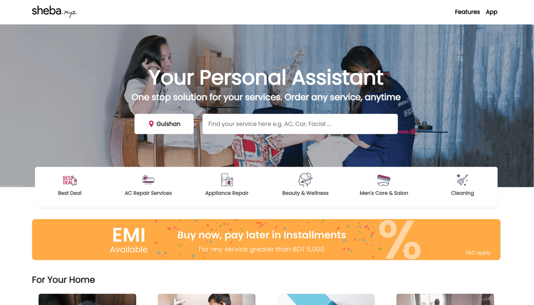 Project 2: Sheba.xyz Bootstrap Landing Page
