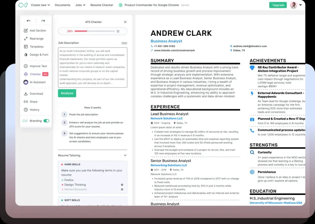 ATS Friendly CV With AI