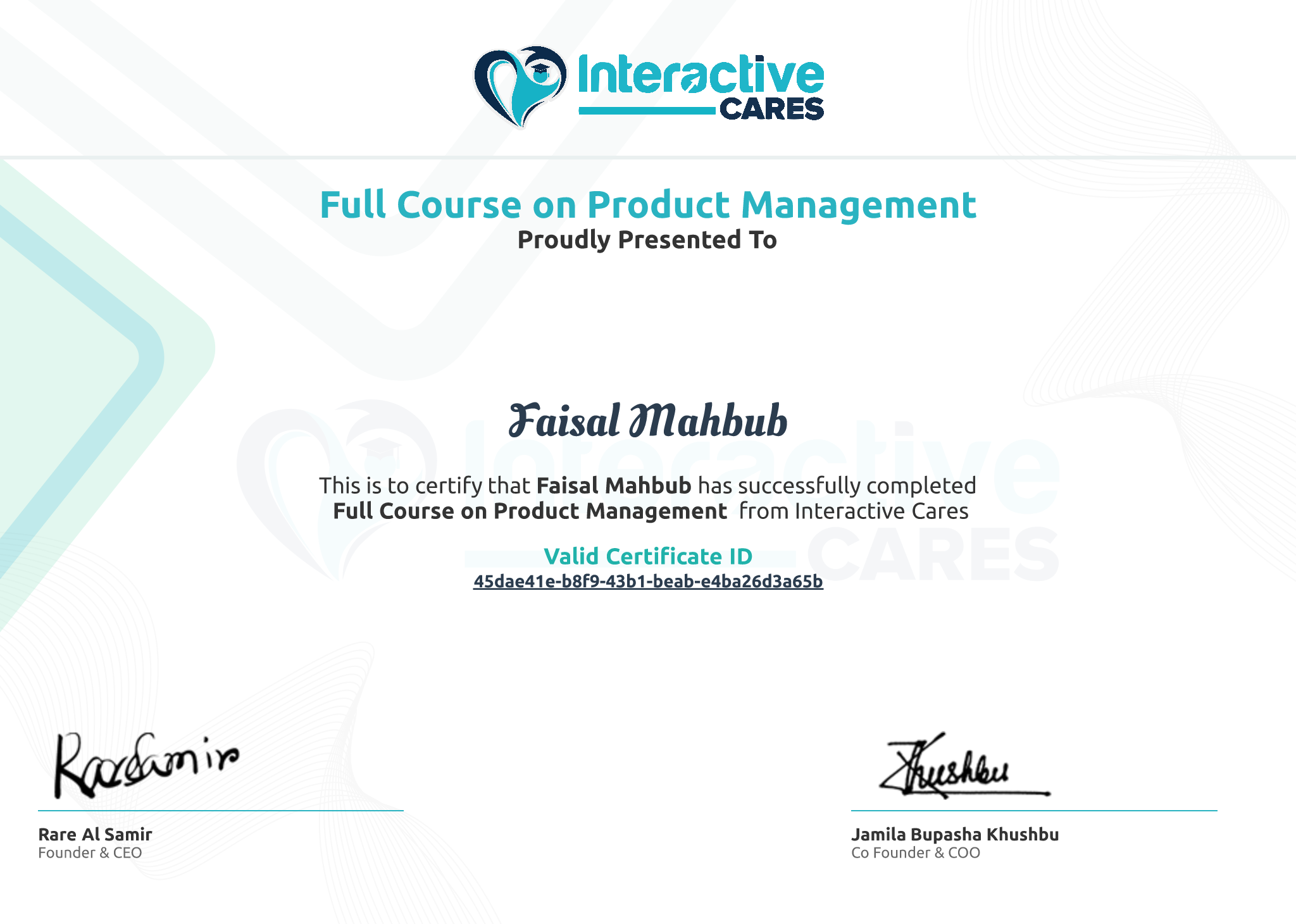 Certificate Preview