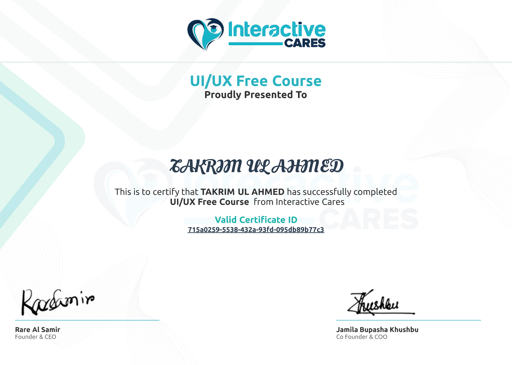 Certificate Preview